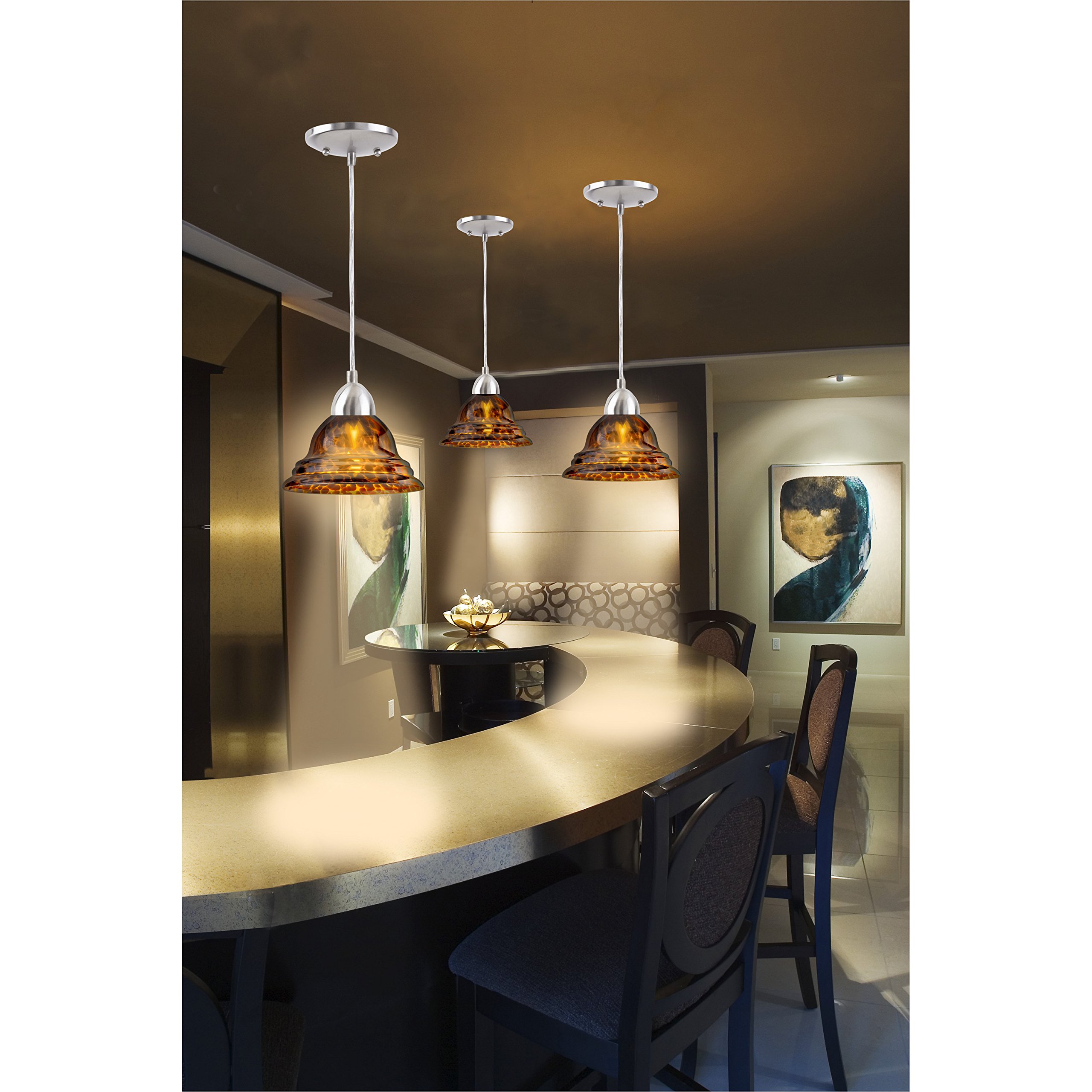 Westinghouse 7028400 Single-Light Mini-Pendant Kit with Nickel Finish - Image 3