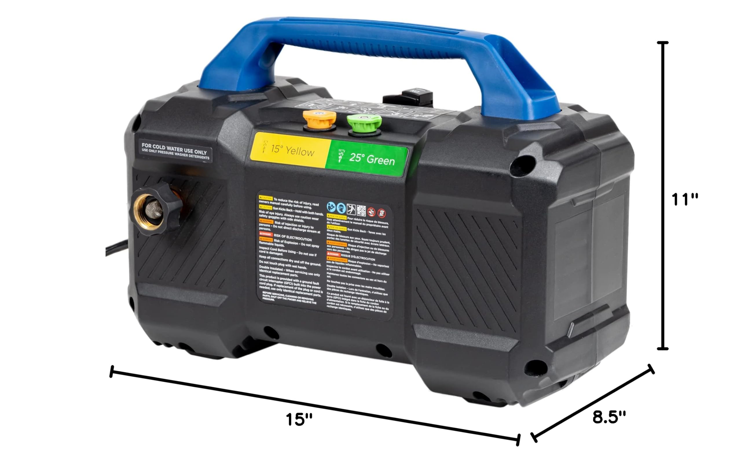 Westinghouse ePX3100v Electric Pressure Washer, 2100 Max PSI 1.76 Max GPM, Built-in Carry Handle, Detachable Foam Cannon, Pro-Style Steel Wand, 3-Nozzle Set, for Cars/Fences/Driveways/Home/Patios - Image 10