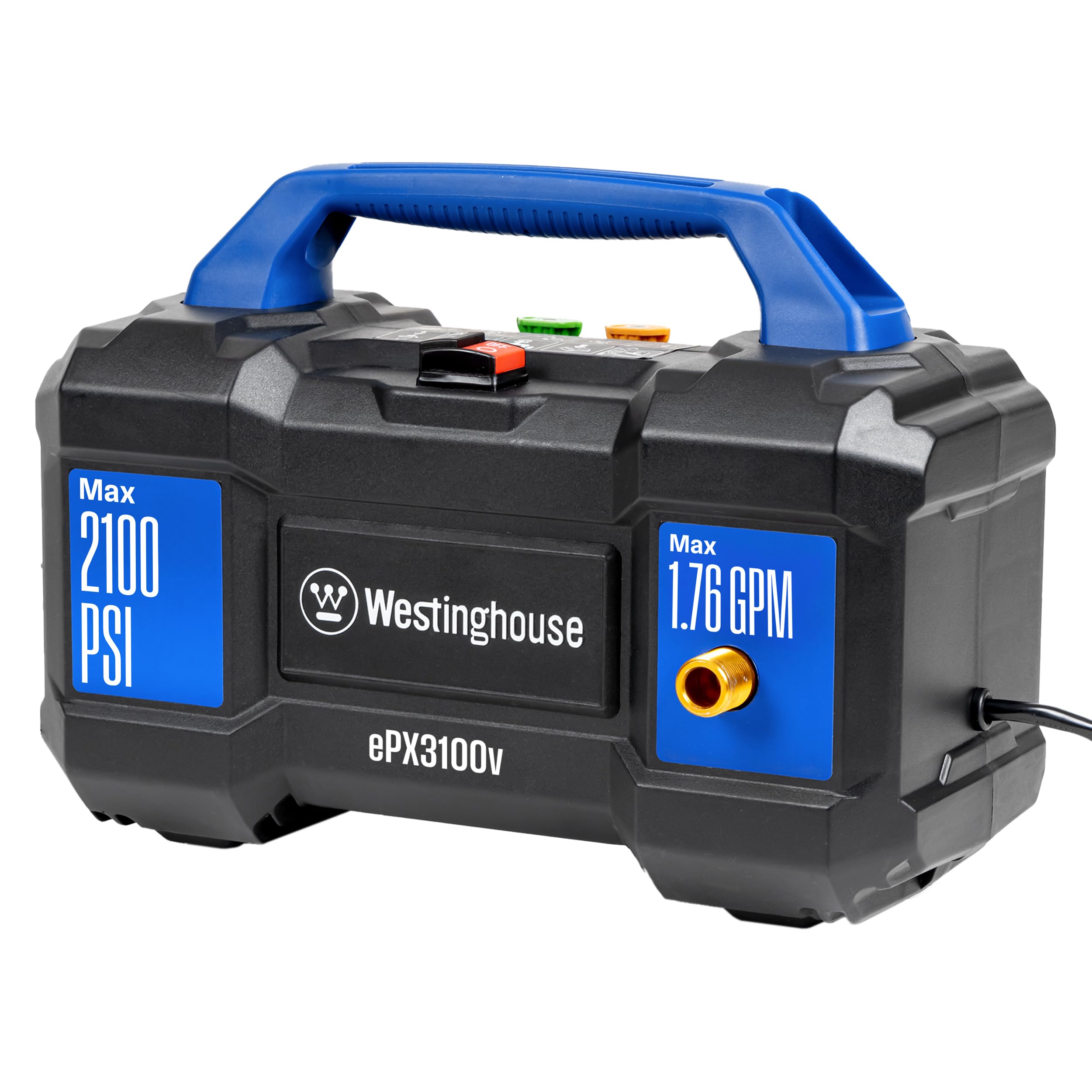 Westinghouse ePX3100v Electric Pressure Washer, 2100 Max PSI 1.76 Max GPM, Built-in Carry Handle, Detachable Foam Cannon, Pro-Style Steel Wand, 3-Nozzle Set, for Cars/Fences/Driveways/Home/Patios - Image 8